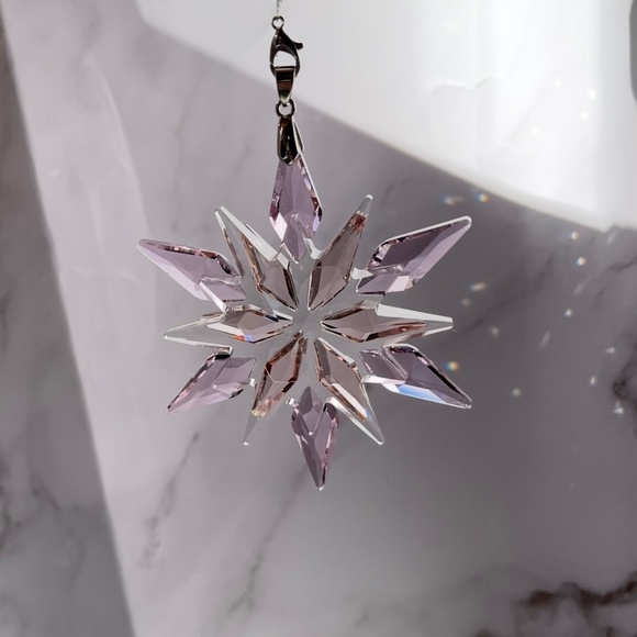 Crystal Snowflake Sun Catcher Christmas Tree Decor Czech Bohemia Crystal Gift - Picture 13 of 15